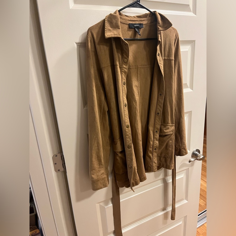 Forever 21 women suede shacket